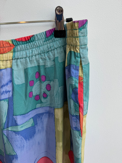 90s Multicolor Silk Pants