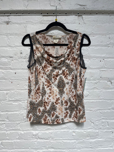 90s B&J Animal Print copper Rose Tank Size M