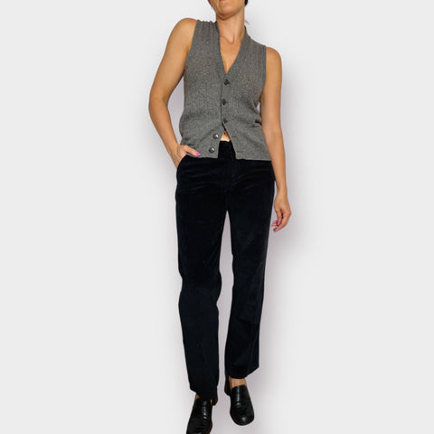 60s Alexander's Gray Button Front Vest Size S