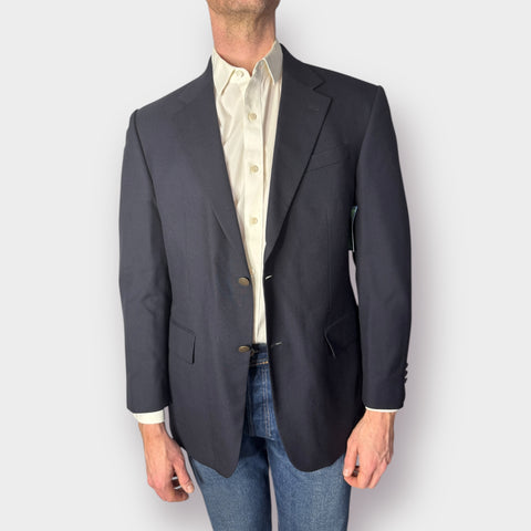 Oscar de la Renta Navy Wool Blazer