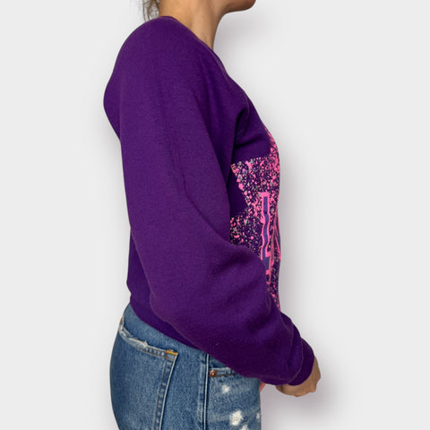 90s Lee Purple Vegas Sweatshirt Size M