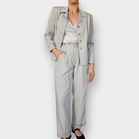 90s B. Moss Gray Pants Suit Size S