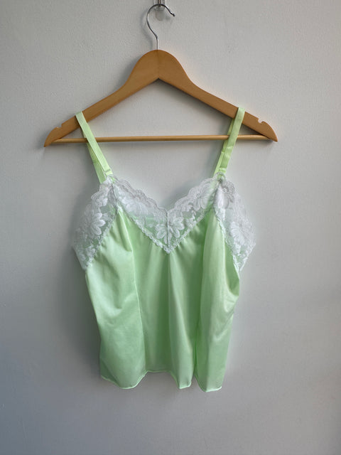 80s Sears Re-Worked lime Cami Tank Size M