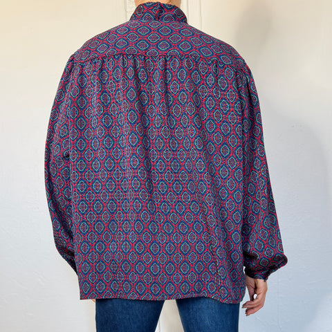80s Pendleton Medallion Print Blouse Size XL