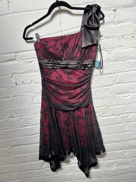 Y2K deb Black & Pink party dress size S