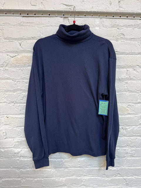 90s Eddie Bauer Navy Turtleneck Size L