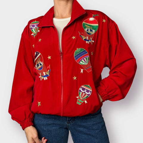 80s Ocean Accents Hot Air Balloon Jacket Size L