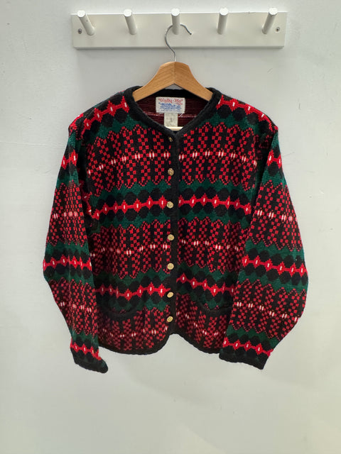 70s Tally Ho Christmas Cardigan Size M