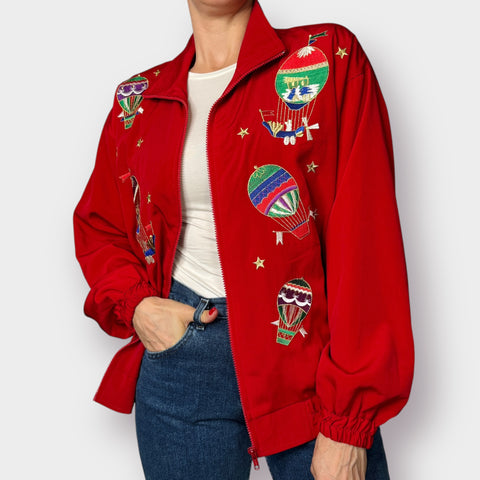 80s Ocean Accents Hot Air Balloon Jacket Size L