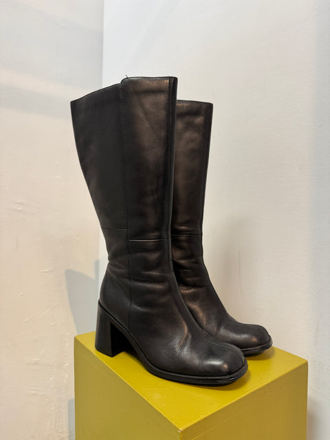 90s Wesley & Co Leather Tall Boots size 8
