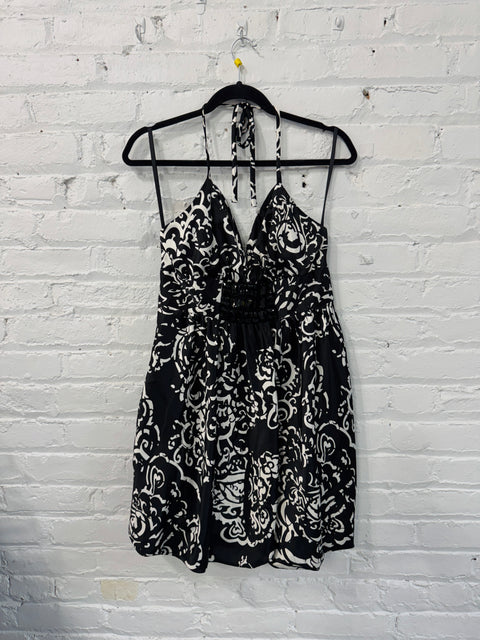 Y2K Betsy & Adam Black White Party Dress Size M