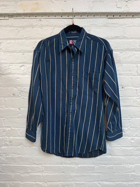 00s Chaps Blue Stripe Button Down Size S