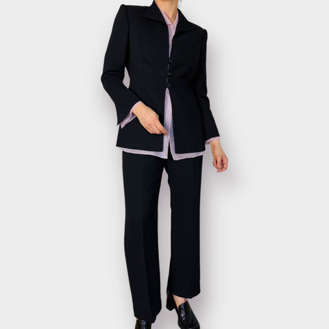 90s Liz Claiborne Black Suit set size 10P