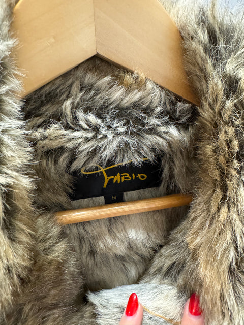 90s Fabio Faux Fur Denim Coat size M