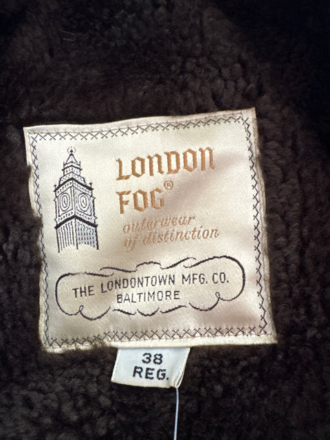 70s London Fog Faux Fur Lined Coat Size 38