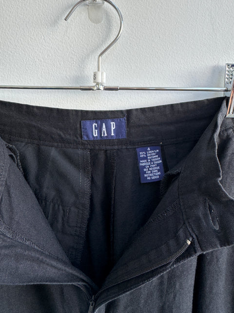 90s GAP Black Linen Shorts