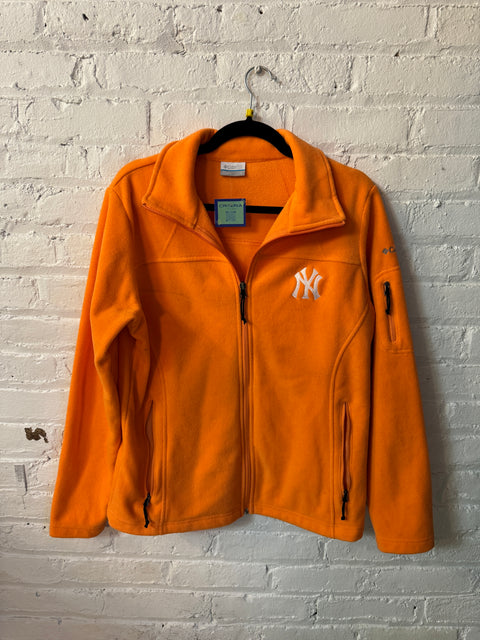 Columbia Orange Yankees Fleece Zipup Size L