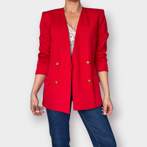 80s Pendleton Red Double Breasted Blazer