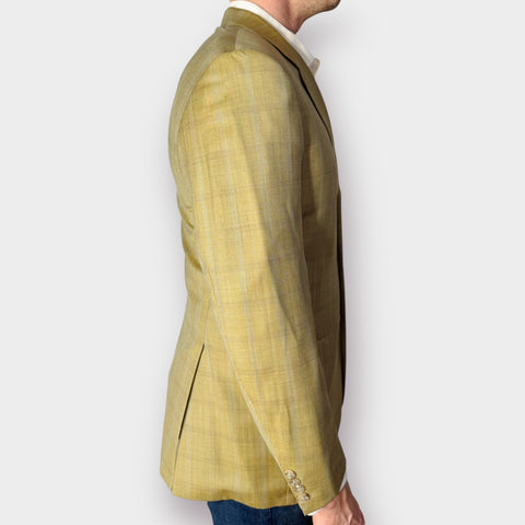 90s Corneliani Tan Plaid Blazer Size 40R