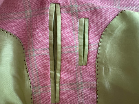 Peter Millar Pink Lime Plaid Blazer Size 44R