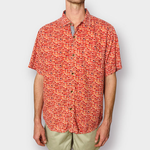 Tommy Bahama Orange Silk Shirt