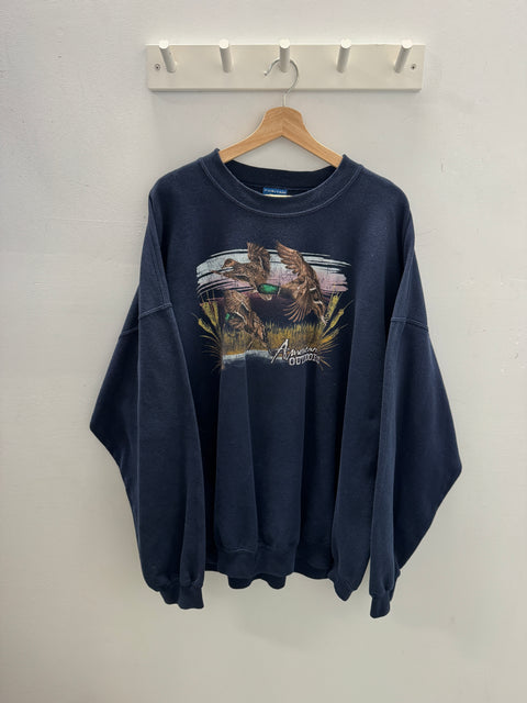 90s Puritan Navy Duck Sweatshirt Size XXL