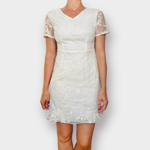 White Lace Dress Size S