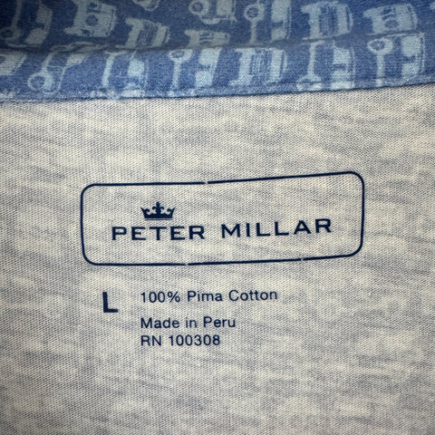 Peter Millar Blue Car Polo Size L