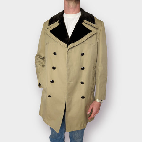 70s London Fog Faux Fur Lined Coat Size 38