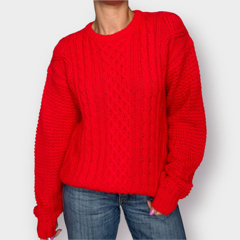 80s Claybrooke Red Sweater Size M