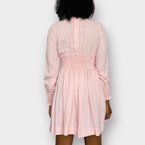 60s R. A. R. Pink Smocked Waist Dress