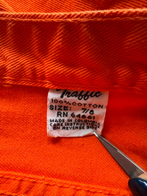 90s Traffic High Waisted Bright Orange Shorts Size S