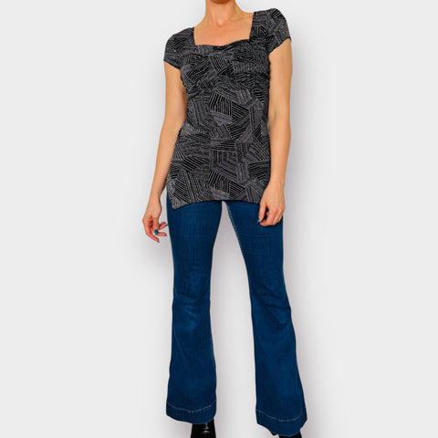90s MSK black sparkle top Size M