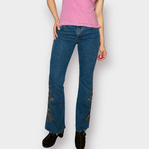 2000s AZI Beaded Flare Jeans