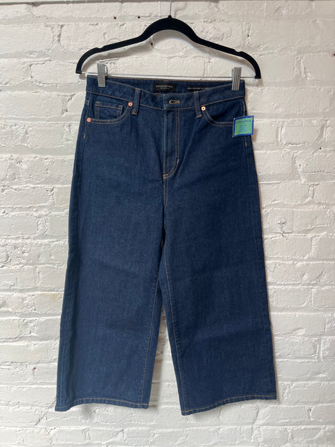 00s Banana Republic Wide Leg Denim Capris Size 27