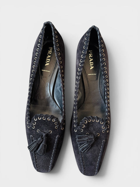 Vintage PRADA Suede Loafers Size 41