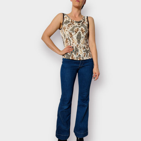 90s B&J Animal Print copper Rose Tank Size M