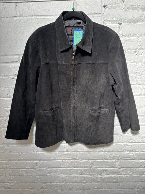 Y2K Phase Two Black Suede Jacket size XL