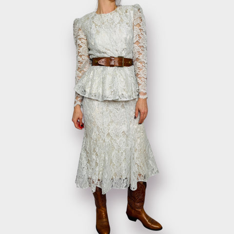 80s Patra Lace Skirt Set Size M