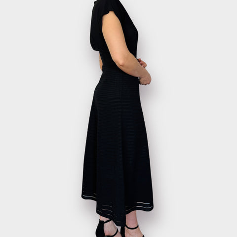 60s Montgomery Ward Black Cocktail Dress Size M