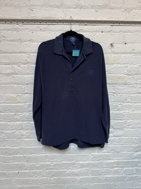 90s GAP Navy Collared Top Size L