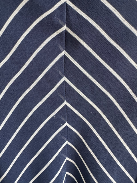 Y2K George Navy Striped Skirt size L