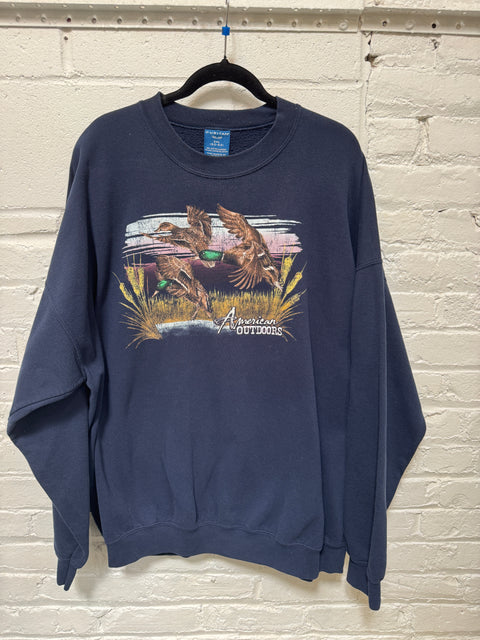 90s Puritan Navy Duck Sweatshirt Size XXL