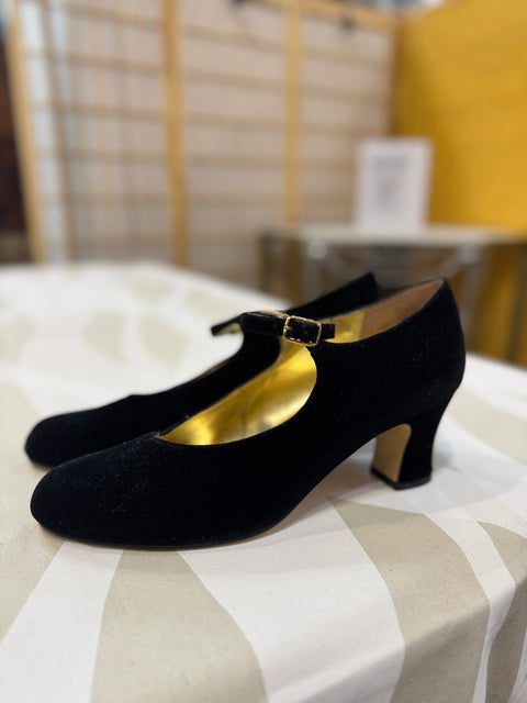 Y2K Jodette Velvet Mary Jane Heels Size 10
