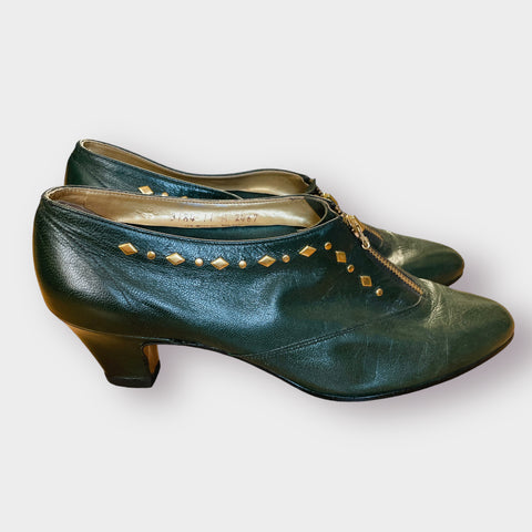 70s California Magdesians Green Heels Size 11
