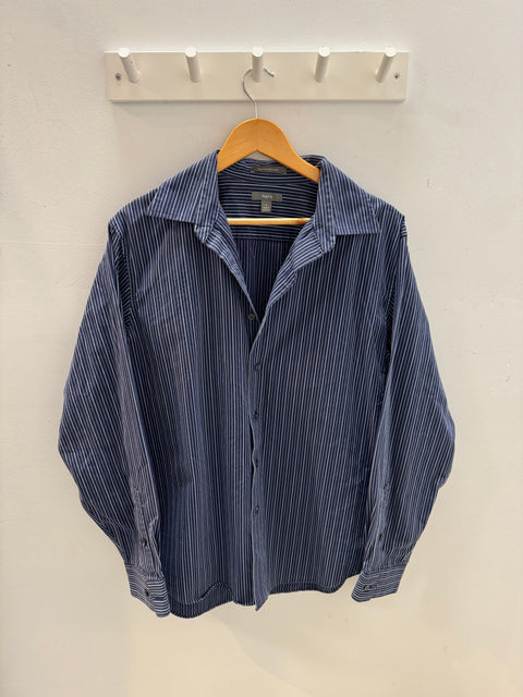 Y2K Apt 9 Blue Stripe Button Front