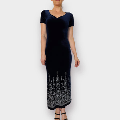 90s ing ca Navy Maxi Dress Size S