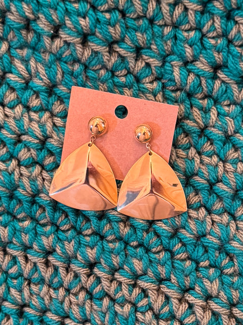 80s Gold Tone Earrings