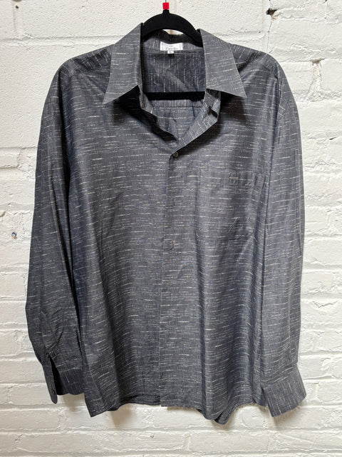 90s Zanella Textured Gray Button Front Size L