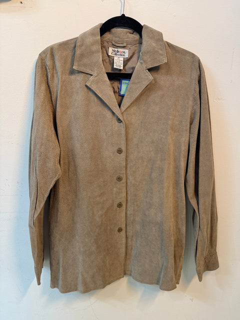 90s Style & Co Collection Suede Top Size M